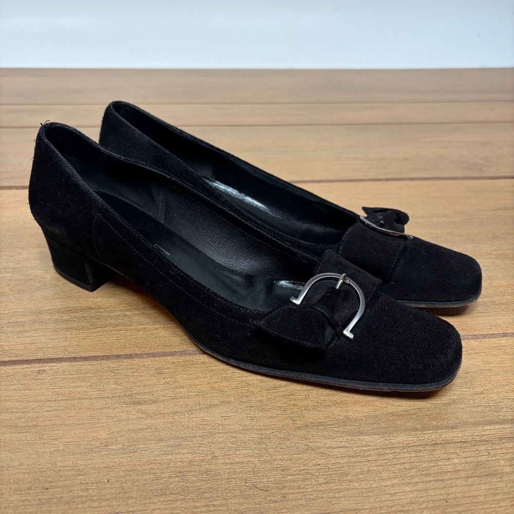 Ferragamo Suede Low Heels 8.5 AAA